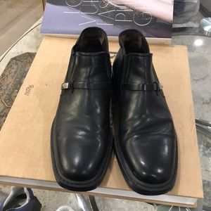 Versace Authentic black leather dress shoe
